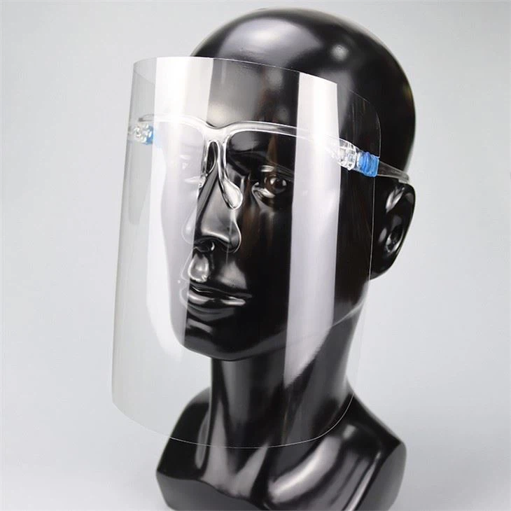 Eristys kasvosuoja lasien kehyksessä