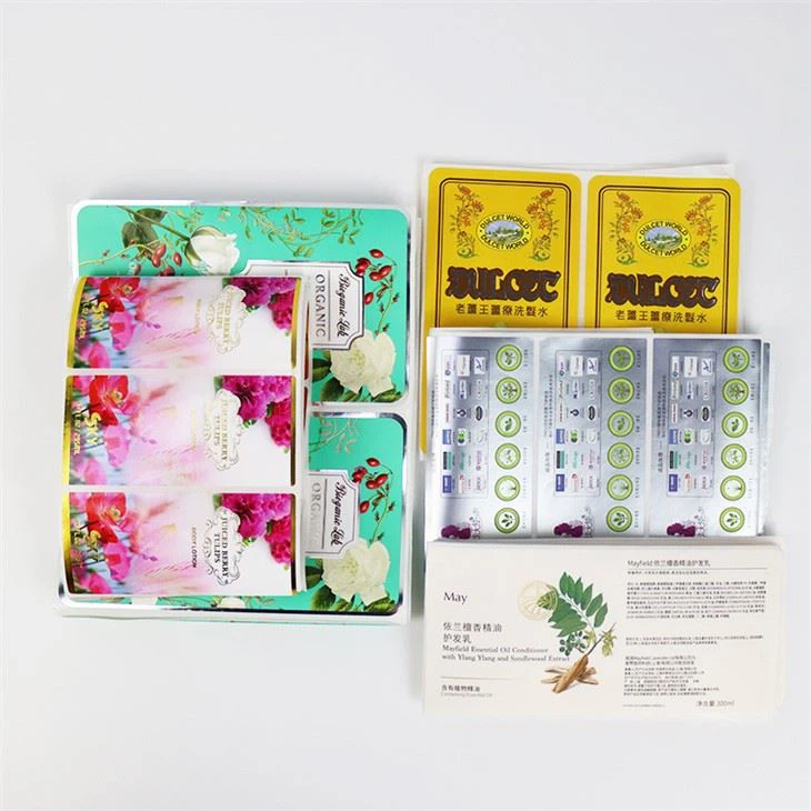 Mukautettu painettu rullapäällysteinen paperi Itseliimautuva etiketti, vedenpitävä kalvotarra